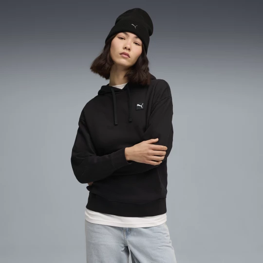 Foto del prodotto PUMA Felpa con cappuccio Essentials Elevated Comfort da donna, Abbigliamento, Nero czarny