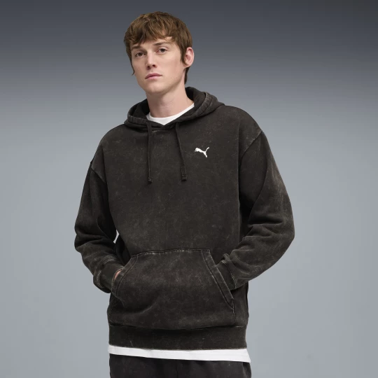 Foto del prodotto PUMA Felpa con cappuccio Essentials Elevated dal taglio morbido da uomo, Accessori, Nero czarny