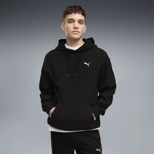 Foto del prodotto PUMA Felpa con cappuccio Essentials Elevated dal taglio morbido da uomo, Accessori, Nero czarny