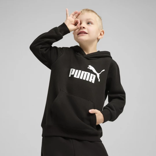 Foto del prodotto PUMA Felpa con cappuccio in pile con logo ESS N. 1 per bambini, Abbigliamento, Nero czarny