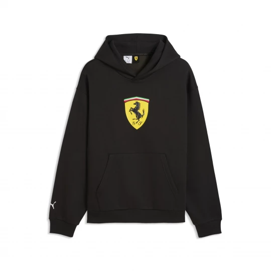 Foto del prodotto PUMA Felpa con cappuccio in pile Ferrari ColouRosso Shield da uomo, Accessori, Nero