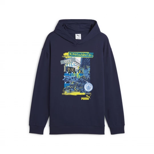 Foto del prodotto PUMA Felpa con cappuccio Manchester City ftblNRGY+ da uomo, Accessori, Blu niebieski