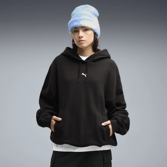 Foto del prodotto PUMA Felpa con cappuccio oversize Essentials da donna, Abbigliamento, Nero czarny