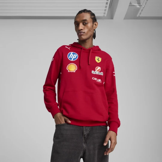 Foto del prodotto PUMA Felpa con cappuccio Scuderia Ferrari HP 2025 da uomo, Abbigliamento, Rosso czerwony