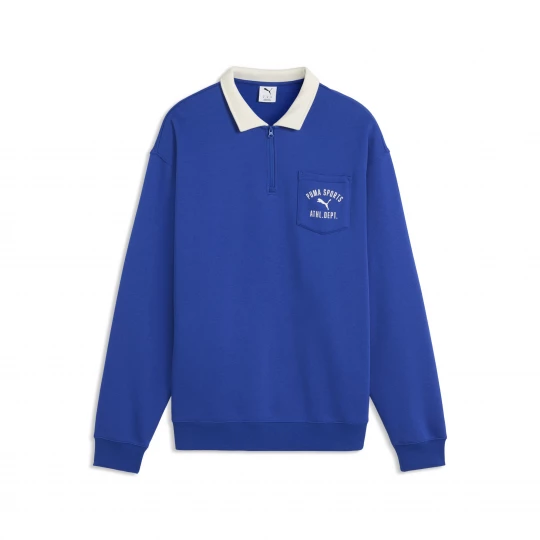 Foto del prodotto PUMA Felpa con zip Varsity dal taglio morbido da uomo, Accessori, Blu niebieski