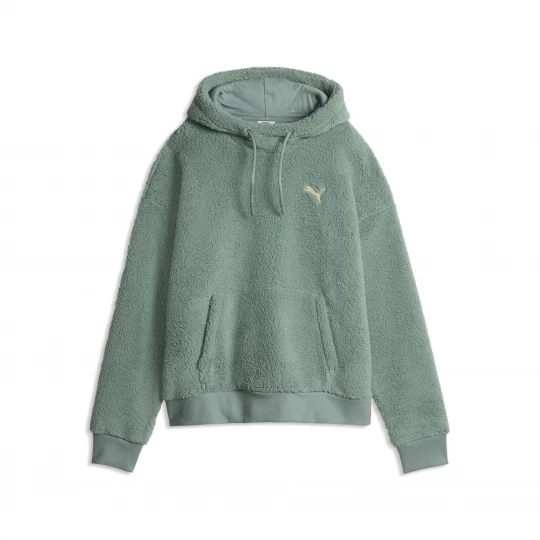 Foto del prodotto PUMA Felpa in sherpa dal taglio morbido da donna, Abbigliamento, Verde zielony