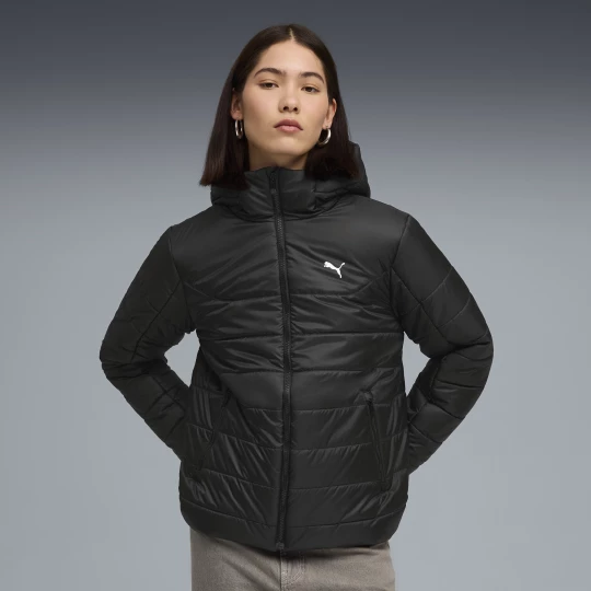 Foto del prodotto PUMA Giacca imbottita con cappuccio Essentials da donna, Abbigliamento, Nero czarny