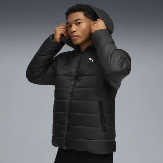 Foto del prodotto PUMA Giacca imbottita con cappuccio Essentials da uomo, Abbigliamento, Nero czarny