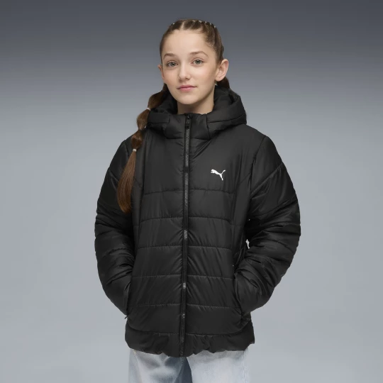 Foto del prodotto PUMA Giacca imbottita con cappuccio Essentials per ragazzi, Abbigliamento, Nero czarny
