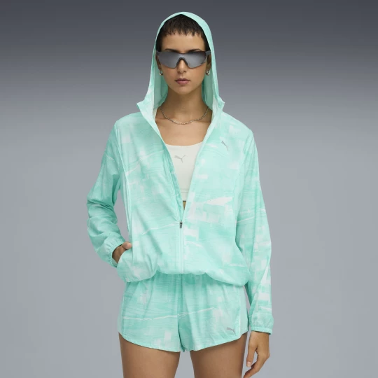 Foto del prodotto PUMA Giacca in tessuto RUN VELOCITY da donna, Abbigliamento, Verde zielony