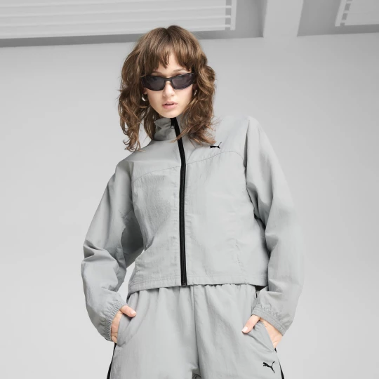 Foto del prodotto PUMA Giacca oversize in tessuto con zip DARE TO da donna, Abbigliamento, Grigio Gray