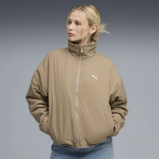 Foto del prodotto PUMA Giacca reversibile in sherpa da donna, Abbigliamento, Bianco biały