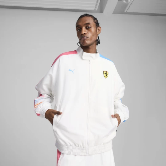 Foto del prodotto PUMA Giacca Scuderia Ferrari Miami T7 da uomo, Abbigliamento, Bianco biały