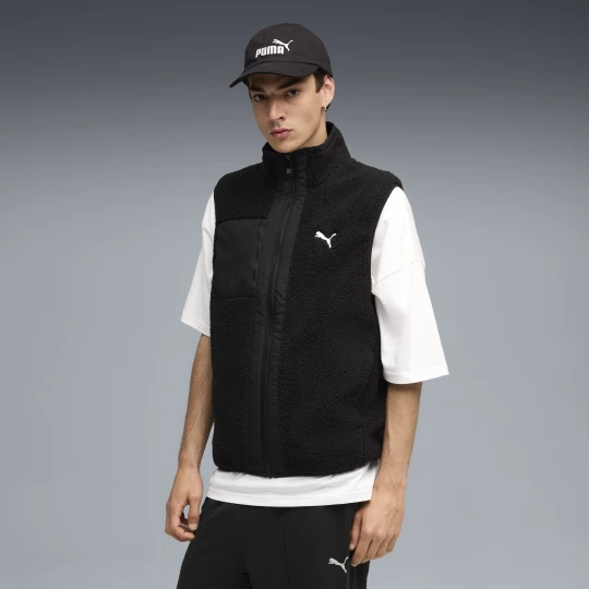 Foto del prodotto PUMA Gilet reversibile in sherpa da uomo, Abbigliamento, Nero czarny
