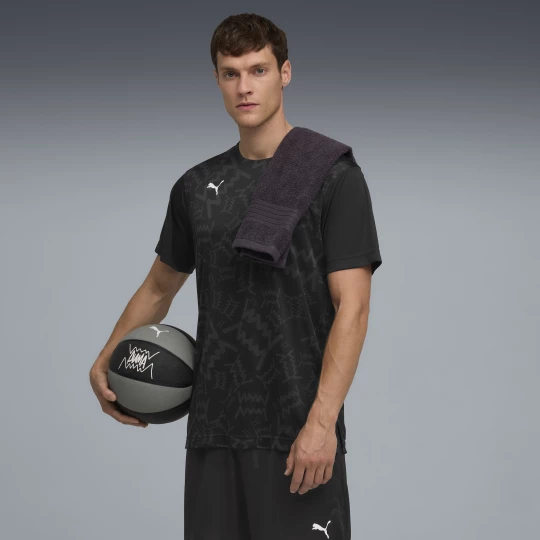 Foto del prodotto PUMA Maglia da basket a maniche corte con grafica teamJAWS da uomo, Accessori, Nero czarny