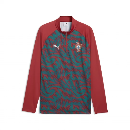 Foto del prodotto PUMA Maglia da riscaldamento con zip Portogallo da uomo, Accessori, Rosso czerwony
