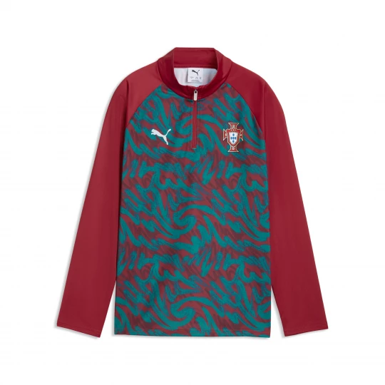 Foto del prodotto PUMA Maglia da riscaldamento con zip Portogallo per ragazzi, Accessori, Rosso czerwony