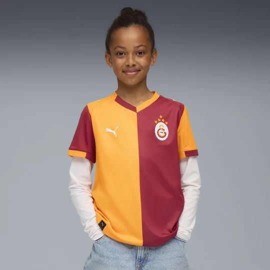 Foto del prodotto PUMA Maglia gara Home Galatasaray SK 25 / 26 per ragazzi, Abbigliamento, Rosso czerwony