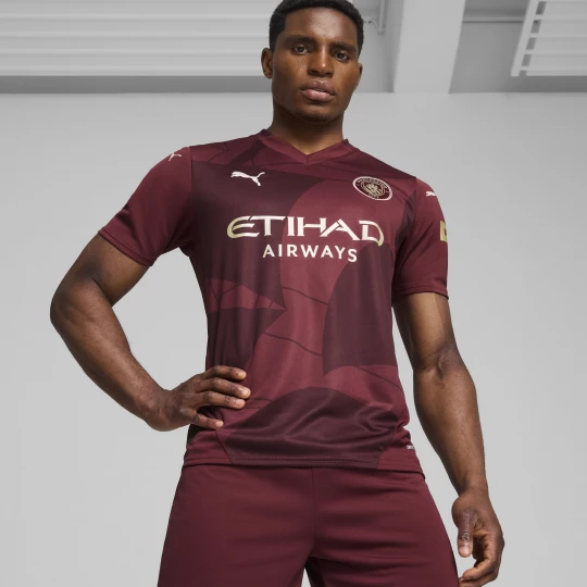 Foto del prodotto PUMA Maglia gara Third Manchester City 24 / 25 da uomo, Abbigliamento, Rosso czerwony