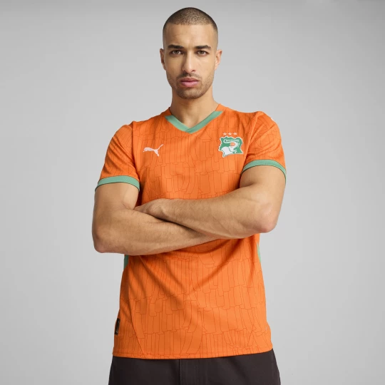 Foto del prodotto PUMA Maglia Home Costa d'Avorio 2025 da uomo, Abbigliamento, Arancione pomarańczowy