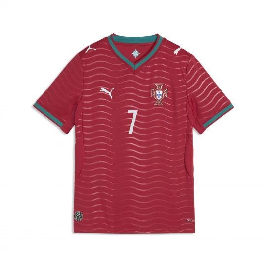 Foto del prodotto PUMA Maglia Home Portogallo Player 2026 per ragazzi, Accessori, Rosso czerwony
