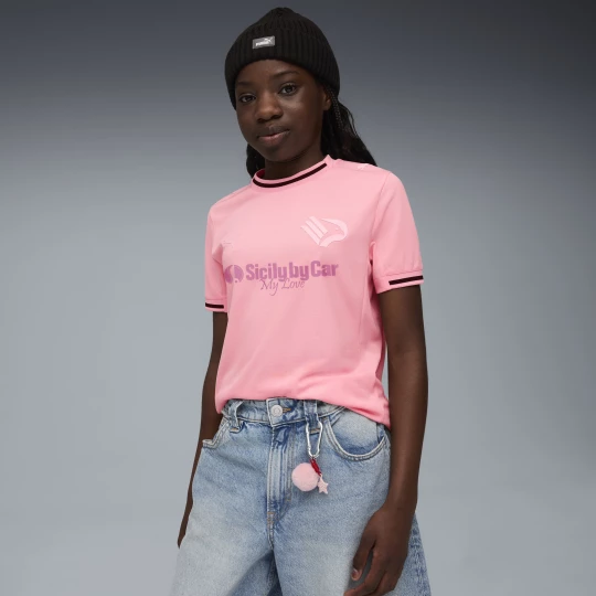 Foto del prodotto PUMA Maglia Home Replica Palermo FC 25 / 26 per ragazzi, Abbigliamento, Rosa różowy