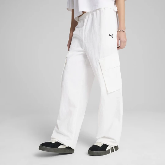 Foto del prodotto PUMA Pantaloni cargo WARDROBE ESS vestibilità comoda da donna, Abbigliamento, Bianco biały