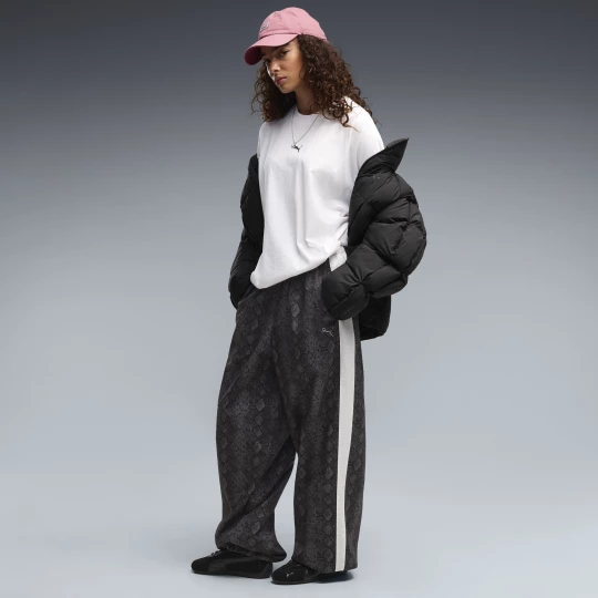 Foto del prodotto PUMA Pantaloni con stampa T7 dal taglio morbido da donna, Accessori, Nero czarny