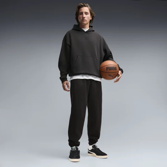 Foto del prodotto PUMA Pantaloni della tuta da basket in pile Fundamentals da uomo, Abbigliamento, Nero czarny