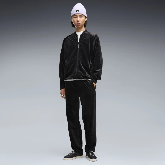 Foto del prodotto PUMA Pantaloni della tuta in velluto Essentials Elevated dal taglio morbido da uomo, Accessori, Nero czarny