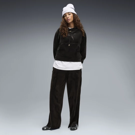 Foto del prodotto PUMA Pantaloni dritti in velluto Essentials Elevated da donna, Accessori, Rosso Red