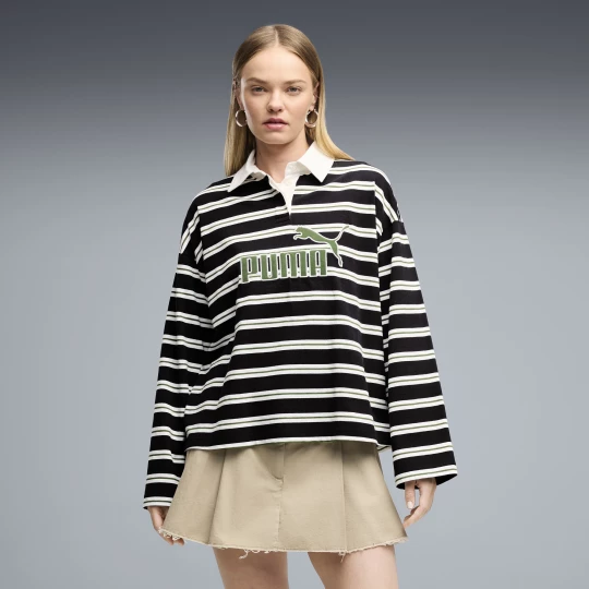 Foto del prodotto PUMA Polo da rugby oversize con logo Essentials Elevated No.1 da donna, Accessori, Nero czarny