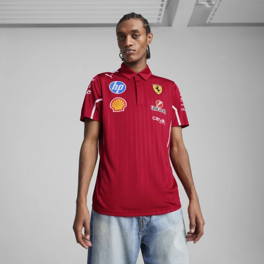Foto del prodotto PUMA Polo Team Scuderia Ferrari HP 2025 da uomo, Abbigliamento, Rosso czerwony