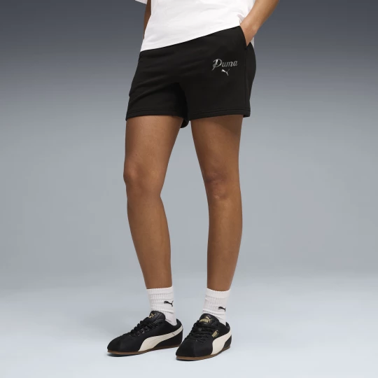 Foto del prodotto PUMA Shorts a vita alta Essentials Script 5" da donna, Accessori, Nero czarny