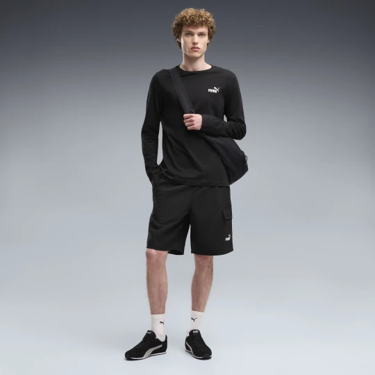 Foto del prodotto PUMA Shorts cargo in tessuto Essentials con logo N. 1 da 9" da uomo, Accessori, Nero czarny