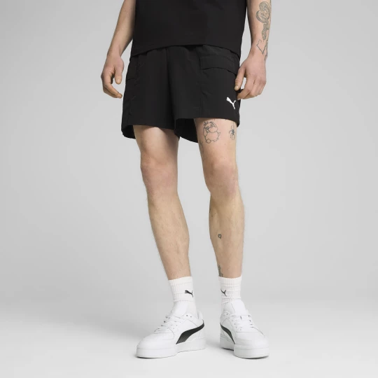Foto del prodotto PUMA Shorts cargo WARDROBE ESS vestibilità comoda da 6" da uomo, Abbigliamento, Nero czarny