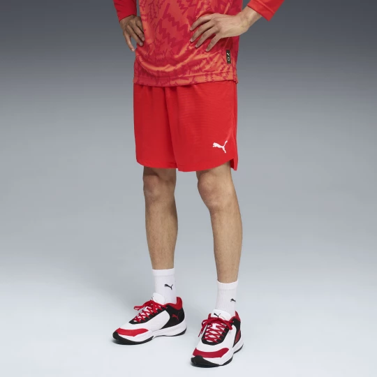 Foto del prodotto PUMA Shorts da basket teamJAWS Practice da uomo, Abbigliamento, Rosso czerwony