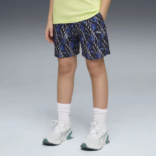 Foto del prodotto PUMA Shorts in tessuto con stampa Essentials Training per ragazzi, Abbigliamento, Blu niebieski