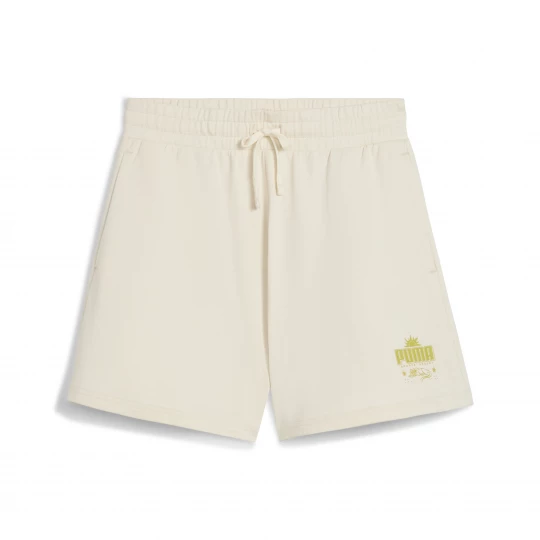 Foto del prodotto PUMA Shorts Palm Resort da 5" da donna, Accessori, Bianco biały