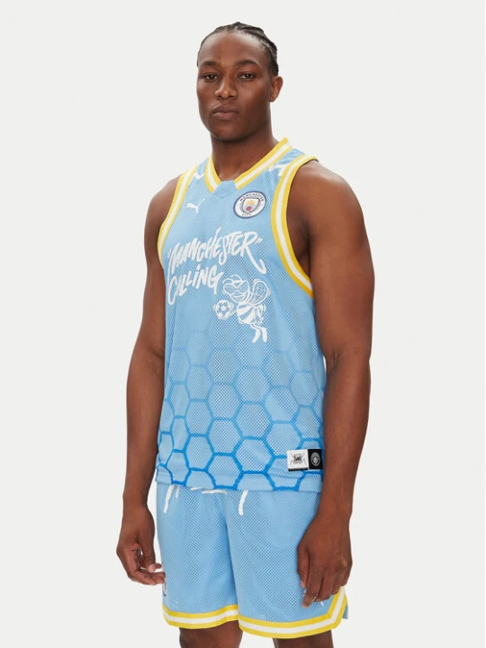 Foto del prodotto Puma Smanicato Hoops Manchester City 631693 Celeste Regular Fit