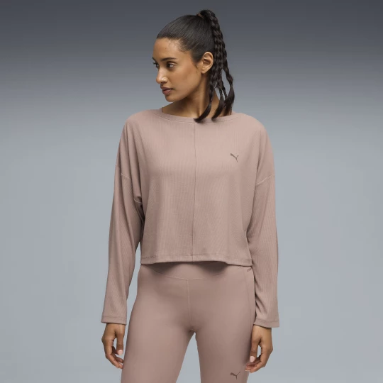 Foto del prodotto PUMA T-shirt a coste CLOUDSPUN da donna, Abbigliamento, Beige