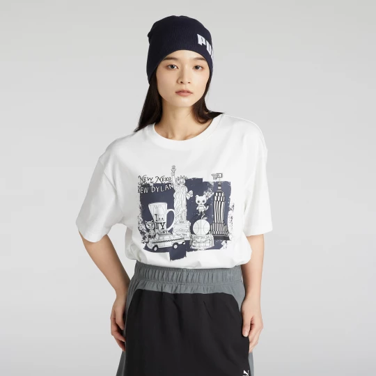 Foto del prodotto PUMA T-shirt a maniche corte NEKOSAN x HOOPS DYLAN unisex, Abbigliamento, Bianco biały