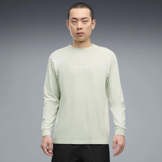 Foto del prodotto PUMA T-shirt a maniche lunghe con grafica Run Culture Collective da uomo, Abbigliamento, Verde zielony