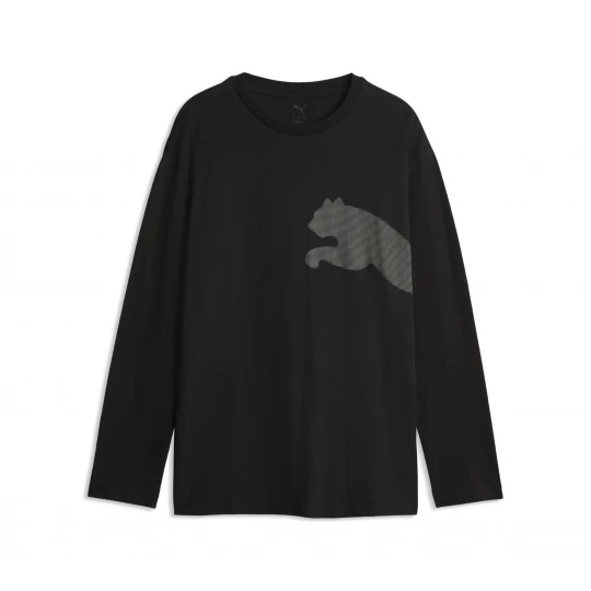 Foto del prodotto PUMA T-shirt a maniche lunghe Essentials con logo Big Cat dal taglio morbido da uomo, Abbigliamento, Nero czarny