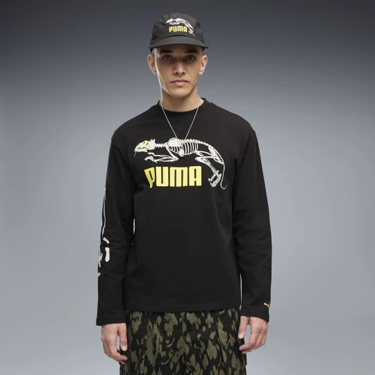 Foto del prodotto PUMA T-shirt a maniche lunghe Graphic Skeleton da uomo, Abbigliamento, Nero czarny