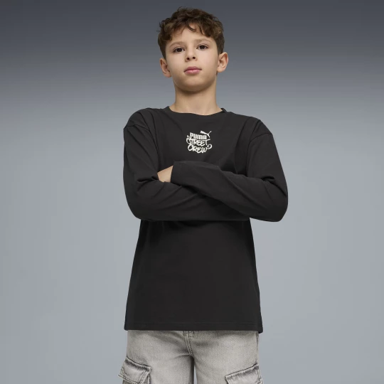Foto del prodotto PUMA T-shirt a maniche lunghe MID 90s dal taglio morbido per ragazzi, Abbigliamento, Nero czarny