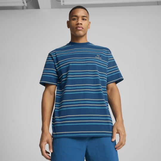 Foto del prodotto PUMA T-shirt a righe Manchester City MMQ da uomo, Abbigliamento, Blu niebieski