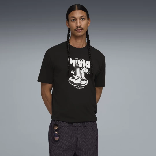 Foto del prodotto PUMA T-shirt con grafica Breakfast dal taglio morbido da uomo, Abbigliamento, Nero czarny
