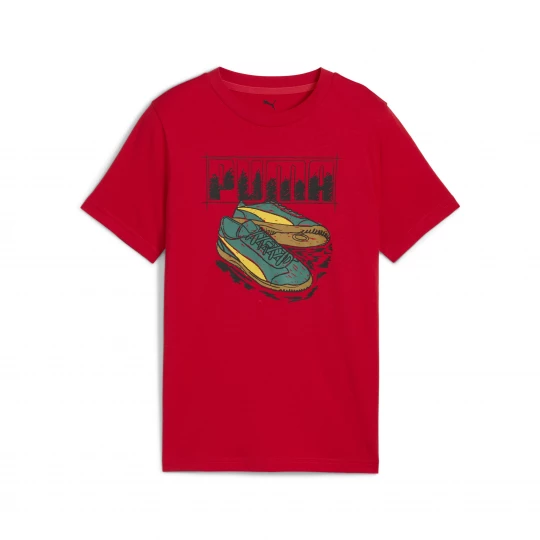 Foto del prodotto PUMA T-shirt con grafica Sneakers per ragazzi, Abbigliamento, Rosso czerwony