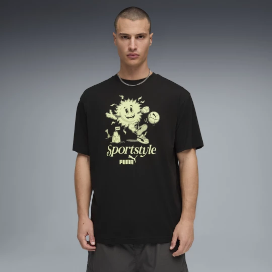 Foto del prodotto PUMA T-shirt con grafica Sun da uomo, Abbigliamento, Nero czarny
